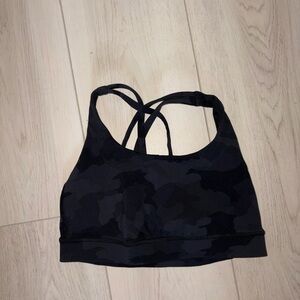 Lululemon Athletica Black Camouflage Sports Bra